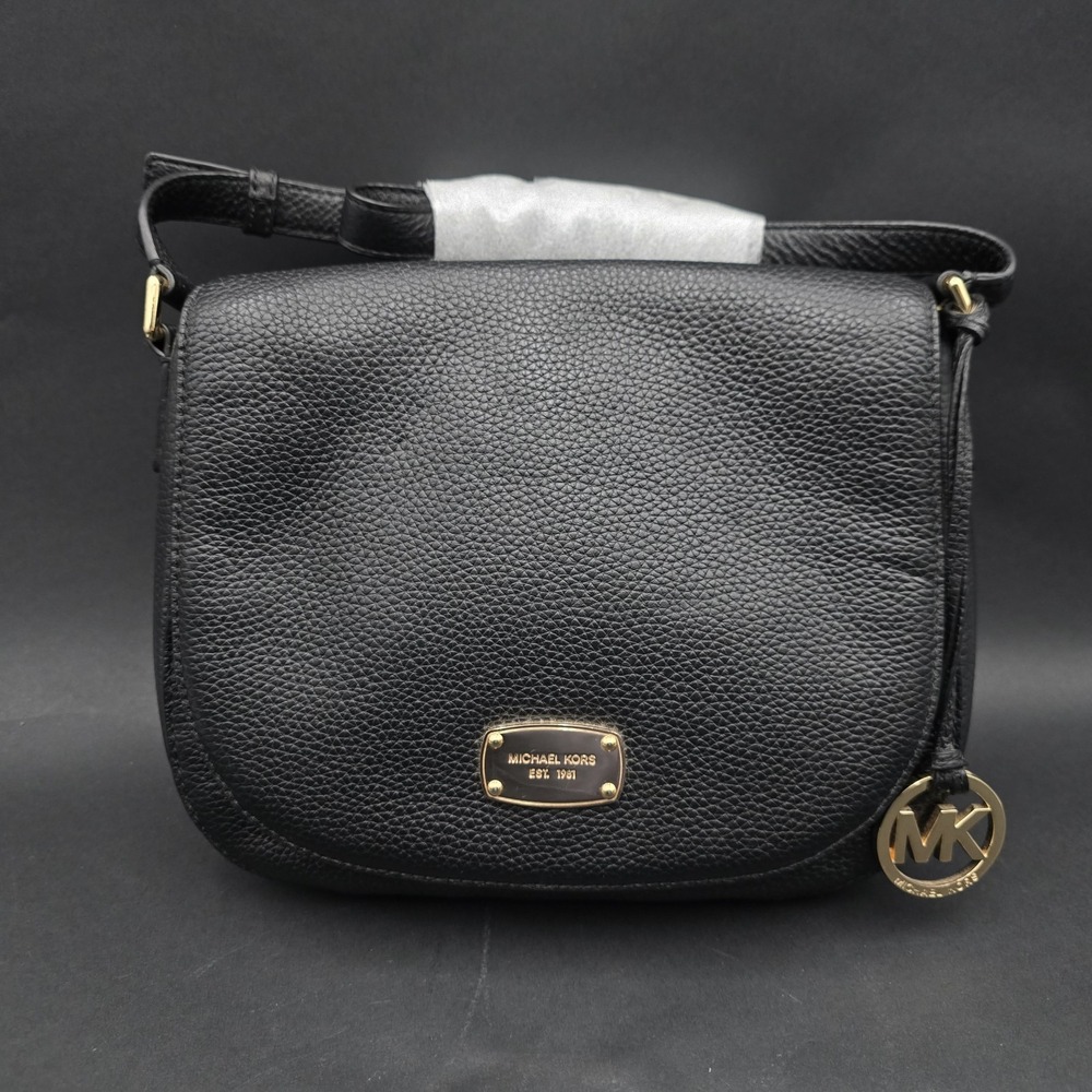 Michael Kors Purse Black Pebbled Leather Crossbody Bag